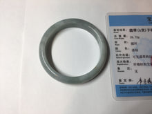 Load image into Gallery viewer, 56mm certified 100% natural type A light green white blue jadeite jade bangle BQ22-3791
