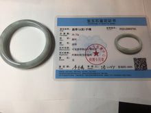 Load image into Gallery viewer, 56mm certified 100% natural type A light green white blue jadeite jade bangle BQ22-3791
