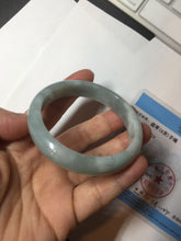 Load image into Gallery viewer, 56mm certified 100% natural type A light green white blue jadeite jade bangle BQ22-3791
