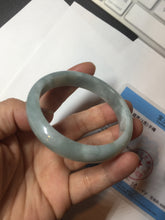 Load image into Gallery viewer, 56mm certified 100% natural type A light green white blue jadeite jade bangle BQ22-3791
