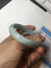 Load image into Gallery viewer, 56mm certified 100% natural type A light green white blue jadeite jade bangle BQ22-3791
