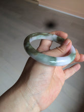 Load image into Gallery viewer, 58.8mm Certified Type A 100% Natural green/purple/brown Jadeite Jade bangle C85-5282
