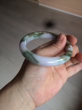 Load image into Gallery viewer, 58.8mm Certified Type A 100% Natural green/purple/brown Jadeite Jade bangle C85-5282
