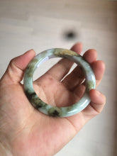 Load image into Gallery viewer, 55.3mm certified Type A 100% Natural dark green/purple/yellow Jadeite Jade bangle AZ41-4099
