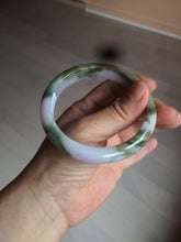 Load image into Gallery viewer, 58.8mm Certified Type A 100% Natural green/purple/brown Jadeite Jade bangle C85-5282
