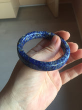 Load image into Gallery viewer, 52.9mm 100% natural blue/white/brown Starry Night Over the Rhône Lapis Lazuli (青金石) square bangle SY112
