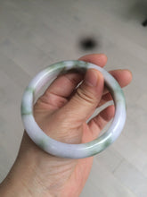 Load image into Gallery viewer, 58.8mm Certified Type A 100% Natural green/purple/brown Jadeite Jade bangle C85-5282
