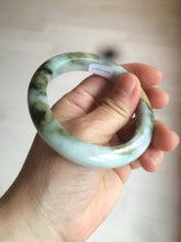 Load image into Gallery viewer, 55.3mm certified Type A 100% Natural dark green/purple/yellow Jadeite Jade bangle AZ41-4099
