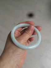 Load image into Gallery viewer, 56.5mm 100% natural type A light green/white jadeite jade bangle AE64
