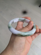 Load image into Gallery viewer, 58.8mm Certified Type A 100% Natural green/purple/brown Jadeite Jade bangle C85-5282
