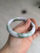 Load image into Gallery viewer, 58.8mm Certified Type A 100% Natural green/purple/brown Jadeite Jade bangle C85-5282
