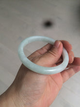 Load image into Gallery viewer, 56.5mm 100% natural type A light green/white jadeite jade bangle AE64
