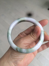 Load image into Gallery viewer, 58.8mm Certified Type A 100% Natural green/purple/brown Jadeite Jade bangle C85-5282
