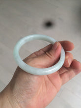 Load image into Gallery viewer, 56.5mm 100% natural type A light green/white jadeite jade bangle AE64
