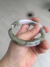 Load image into Gallery viewer, 58.8mm Certified Type A 100% Natural green/purple/brown Jadeite Jade bangle C85-5282
