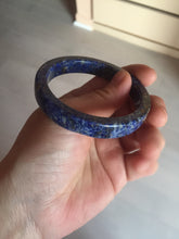 Load image into Gallery viewer, 52.9mm 100% natural blue/white/brown Starry Night Over the Rhône Lapis Lazuli (青金石) square bangle SY112
