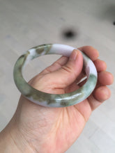 Load image into Gallery viewer, 58.8mm Certified Type A 100% Natural green/purple/brown Jadeite Jade bangle C85-5282
