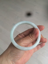 Load image into Gallery viewer, 56.5mm 100% natural type A light green/white jadeite jade bangle AE64
