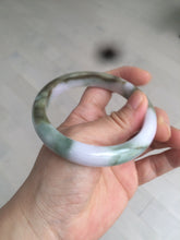 Load image into Gallery viewer, 58.8mm Certified Type A 100% Natural green/purple/brown Jadeite Jade bangle C85-5282
