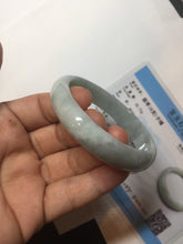 Load image into Gallery viewer, 56mm certified 100% natural type A light green white blue jadeite jade bangle BQ22-3791
