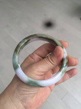 Load image into Gallery viewer, 58.8mm Certified Type A 100% Natural green/purple/brown Jadeite Jade bangle C85-5282
