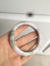 Load image into Gallery viewer, 58.8mm Certified Type A 100% Natural green/purple/brown Jadeite Jade bangle C85-5282
