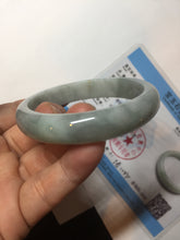 Load image into Gallery viewer, 56mm certified 100% natural type A light green white blue jadeite jade bangle BQ22-3791
