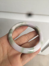 Load image into Gallery viewer, 58.8mm Certified Type A 100% Natural green/purple/brown Jadeite Jade bangle C85-5282
