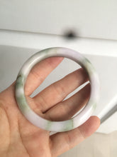 Load image into Gallery viewer, 58.8mm Certified Type A 100% Natural green/purple/brown Jadeite Jade bangle C85-5282
