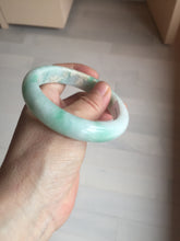 Load image into Gallery viewer, 57mm certified 100% natural type A sunny green/white jadeite jade bangle BN100-7706
