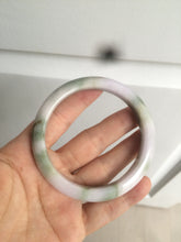 Load image into Gallery viewer, 58.8mm Certified Type A 100% Natural green/purple/brown Jadeite Jade bangle C85-5282
