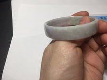 Load image into Gallery viewer, 51mm Certified Type A 100% Natural light purple/white square Jadeite Jade bangle BN96-2709
