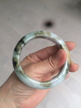 Load image into Gallery viewer, 55.3mm certified Type A 100% Natural dark green/purple/yellow Jadeite Jade bangle AZ41-4099
