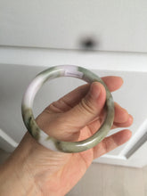 Load image into Gallery viewer, 58.8mm Certified Type A 100% Natural green/purple/brown Jadeite Jade bangle C85-5282
