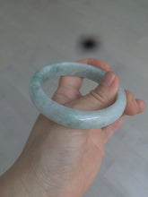 Load image into Gallery viewer, 57.5mm certified 100% natural type A light green/white jadeite jade bangle Q122-0037
