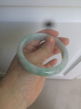 Load image into Gallery viewer, 57.5mm certified 100% natural type A light green/white jadeite jade bangle Q122-0037
