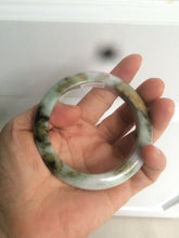 Load image into Gallery viewer, 55.3mm certified Type A 100% Natural dark green/purple/yellow Jadeite Jade bangle AZ41-4099
