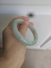 Load image into Gallery viewer, 57.5mm certified 100% natural type A light green/white jadeite jade bangle Q122-0037
