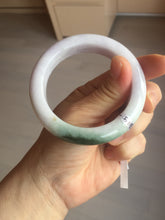 Load image into Gallery viewer, 54mm Certified 100% natural Type A olive green/white/purple jadeite jade bangle AX96-5190
