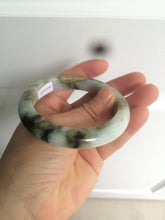 Load image into Gallery viewer, 55.3mm certified Type A 100% Natural dark green/purple/yellow Jadeite Jade bangle AZ41-4099
