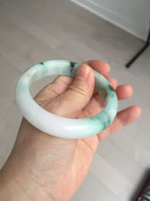 Load image into Gallery viewer, 56.7mm certified 100% natural type A sunny green/white jadeite jade bangle BK71-5217
