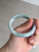 Load image into Gallery viewer, 56mm certified 100% natural type A light green white blue jadeite jade bangle BQ22-3791
