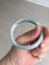 Load image into Gallery viewer, 56mm certified 100% natural type A light green white blue jadeite jade bangle BQ22-3791
