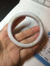 Load image into Gallery viewer, 58.5mm Certified Type A 100% Natural green/purple/white Jadeite Jade bangle BM88-4502
