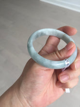 Load image into Gallery viewer, 56mm certified 100% natural type A light green white blue jadeite jade bangle BQ22-3791
