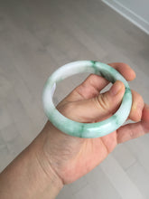 Load image into Gallery viewer, 58.7mm 100% natural certified sunny green/white(白底青) jadeite jade bangle BK82-5231
