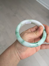 Load image into Gallery viewer, 58.7mm 100% natural certified sunny green/white(白底青) jadeite jade bangle BK82-5231
