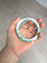 Load image into Gallery viewer, 58.7mm 100% natural certified sunny green/white(白底青) jadeite jade bangle BK82-5231
