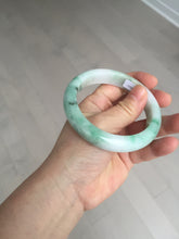 Load image into Gallery viewer, 58.7mm 100% natural certified sunny green/white(白底青) jadeite jade bangle BK82-5231
