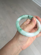 Load image into Gallery viewer, 58.7mm 100% natural certified sunny green/white(白底青) jadeite jade bangle BK82-5231
